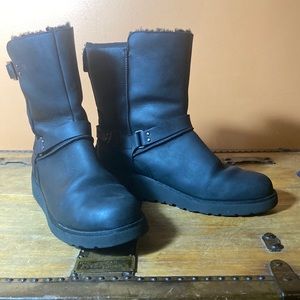 Ugg leather black boots
